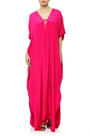 Long Kaftan Dress Orchid Fuchsia