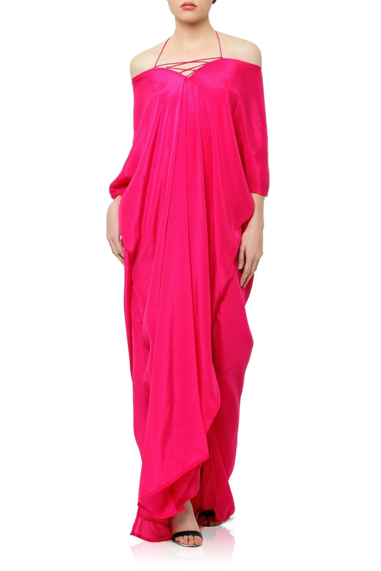 Long Kaftan Dress Orchid Fuchsia