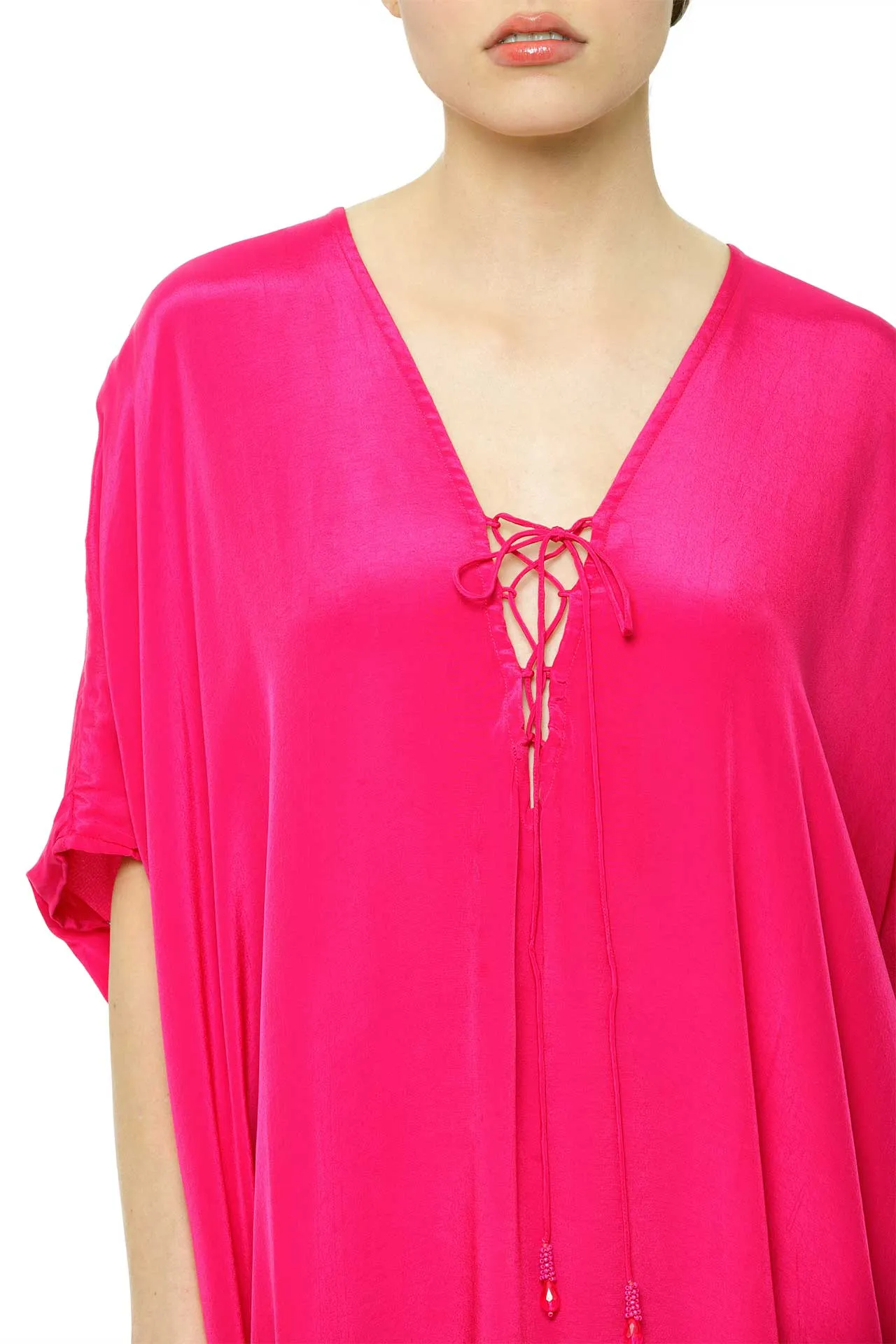 Long Kaftan Dress Orchid Fuchsia