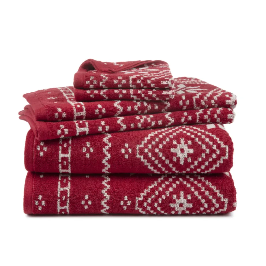 Martex Fair Isle Holiday Towel Set - 6 Piece