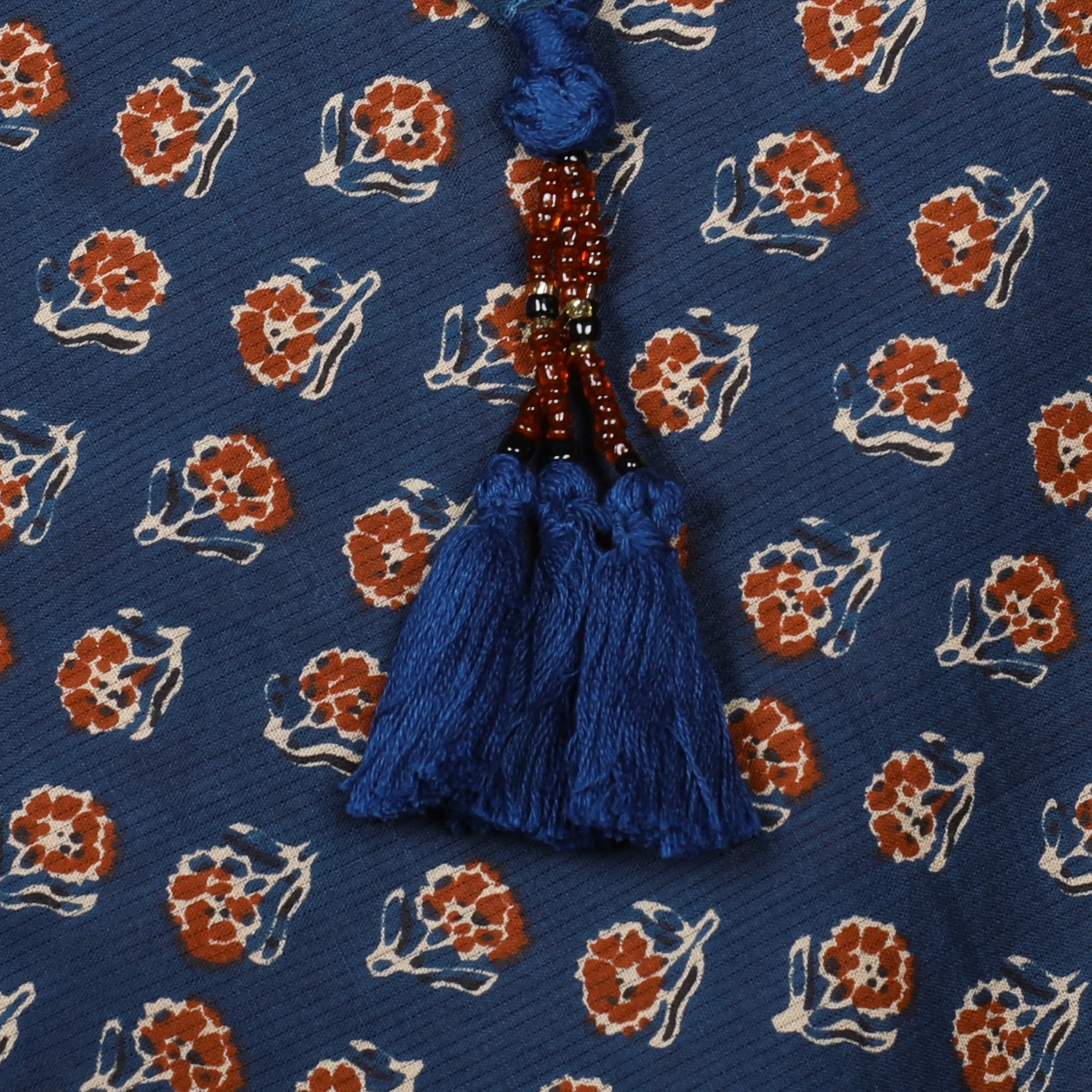Maximillian Floral Cotton Short Kaftan
