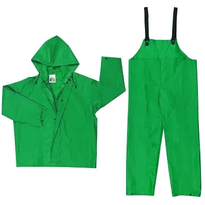 MCR Safety 3882X2 DOMINATOR- .42MM- PVC/NYLON/PVC- SUIT 2 PC GREEN