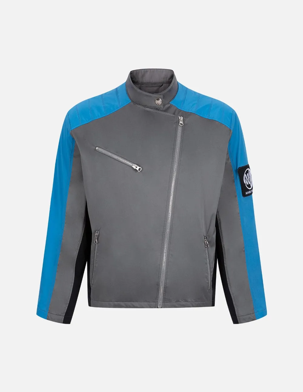 Men's biker colour block jacket