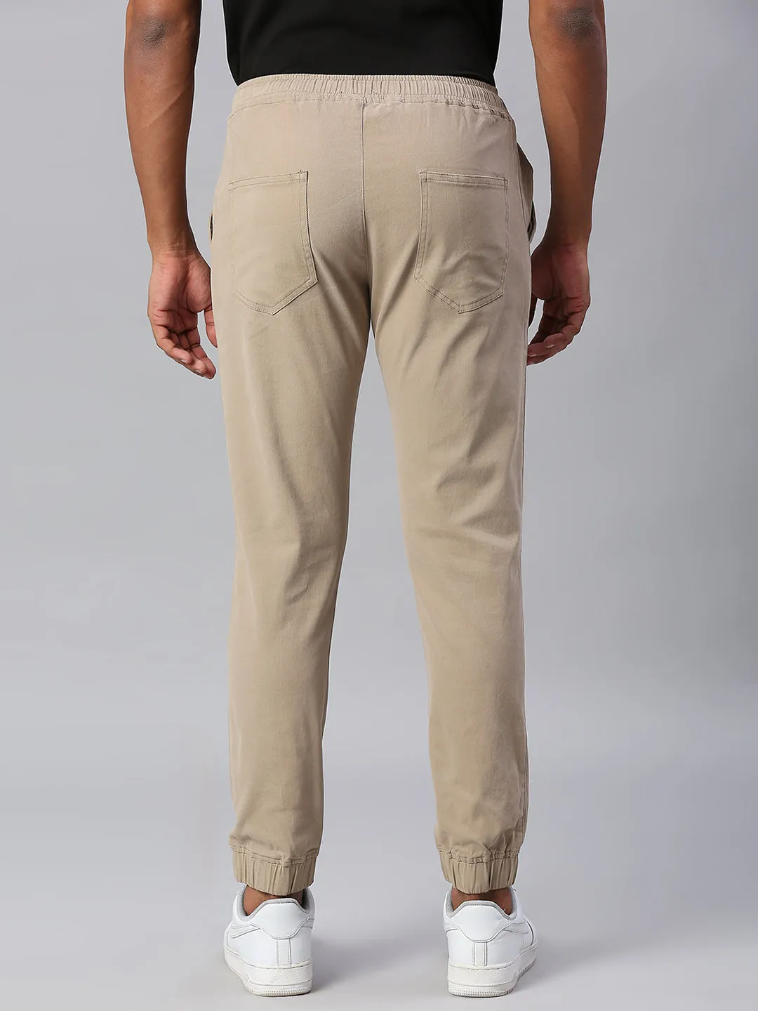 Men's Straight Fit Cotton Joggers (Walnut)
