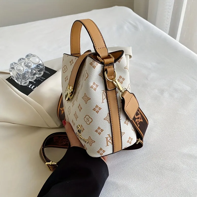 Mini Vintage Crossbody Bag, Retro Shoulder Bucket Bag, Women's Fashion Handbag & Tote Purse For Commute
