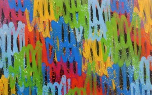 Multi Tags Series 8465 Original Graffiti Painting by Seen UA