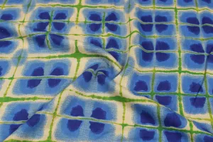 Multicolor Checks Printed Rayon Fabric
