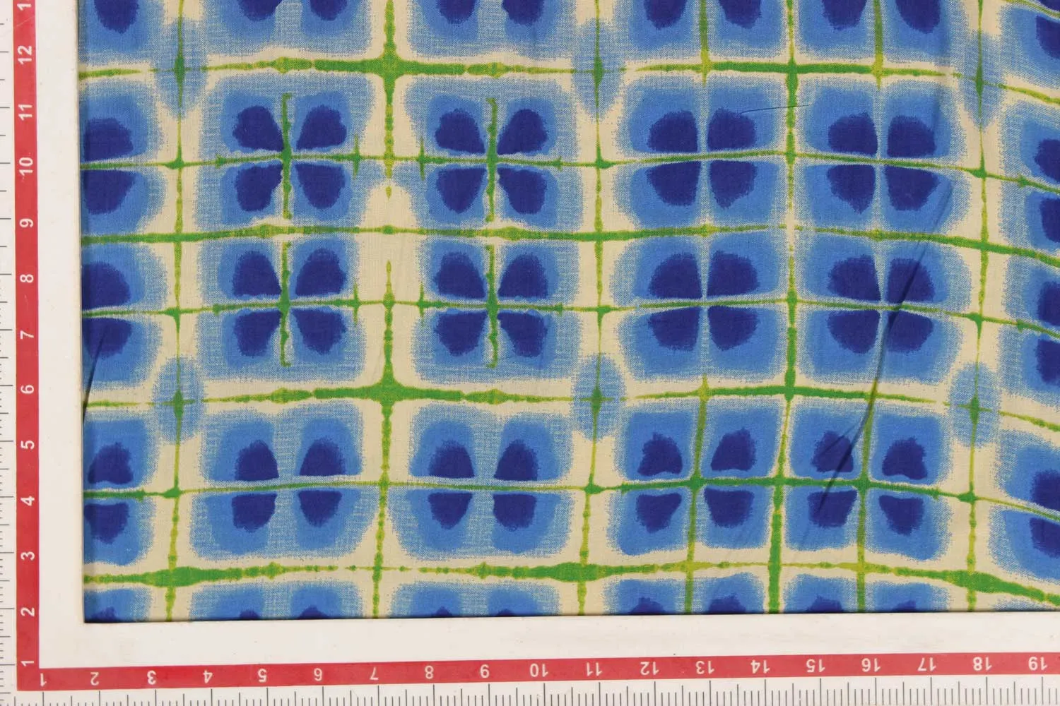 Multicolor Checks Printed Rayon Fabric