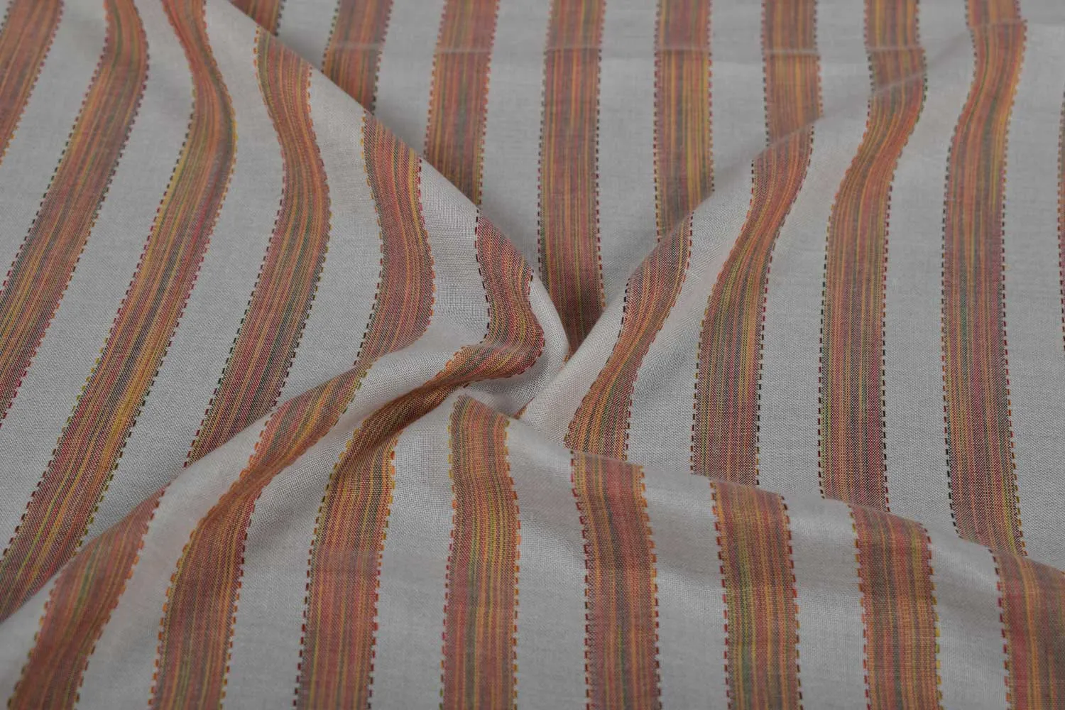 Multicolor Stripes Rayon Dobby Fabric