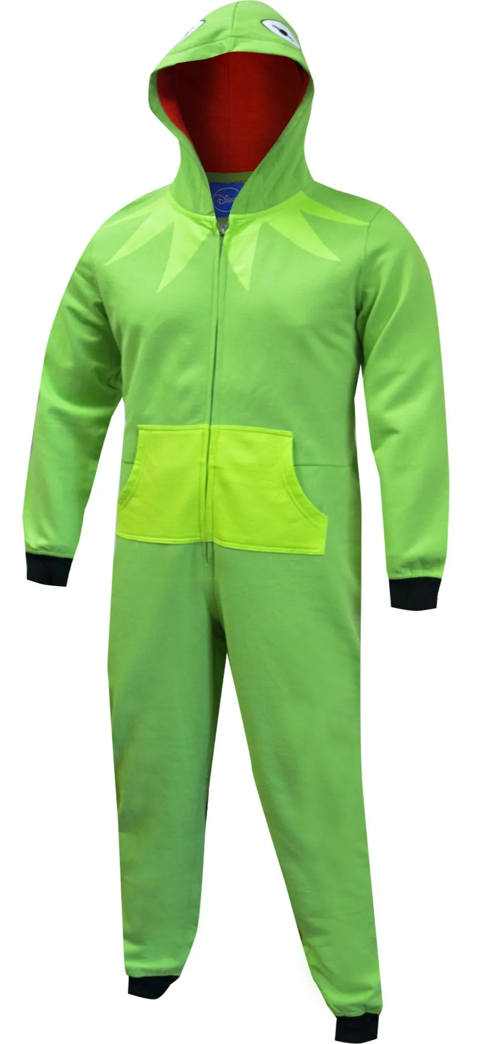 Muppets Kermit Hooded Onesie Union Suit Pajama