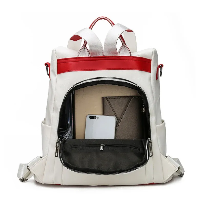 New Soft Leather Women's Backpack Outdoor Travel Shoulder Casual Backpack Women's Bag