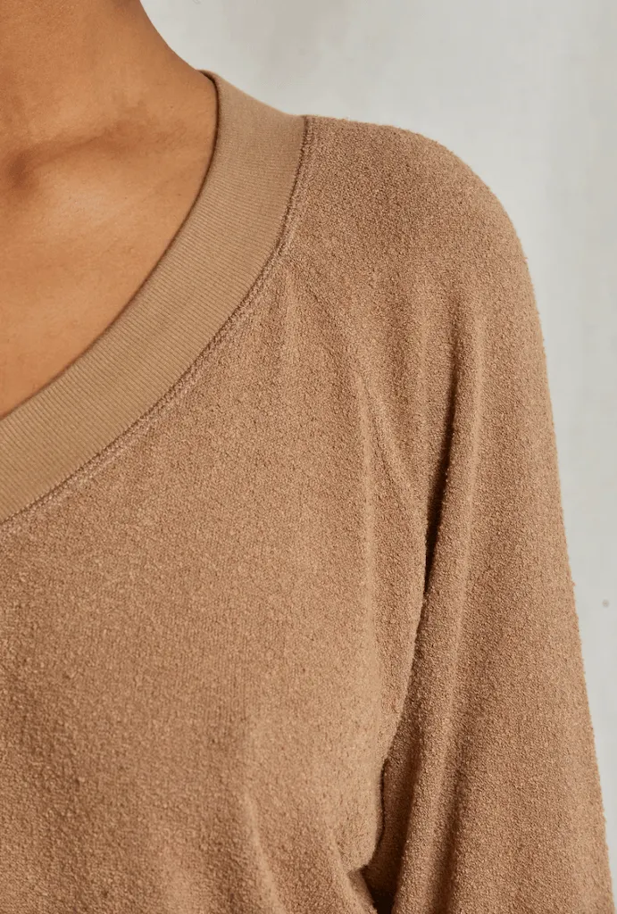 Oconnor V Neck Sweatshirt Walnut