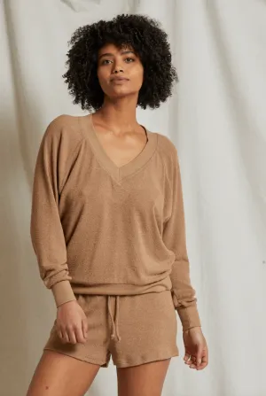 Oconnor V Neck Sweatshirt Walnut