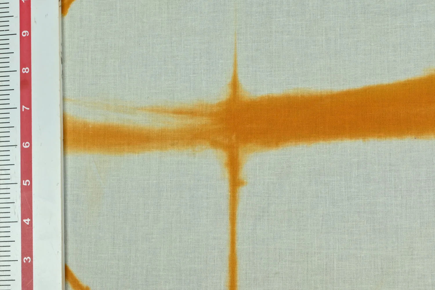 Orange & Cream Abstract Cotton Cambric Fabric