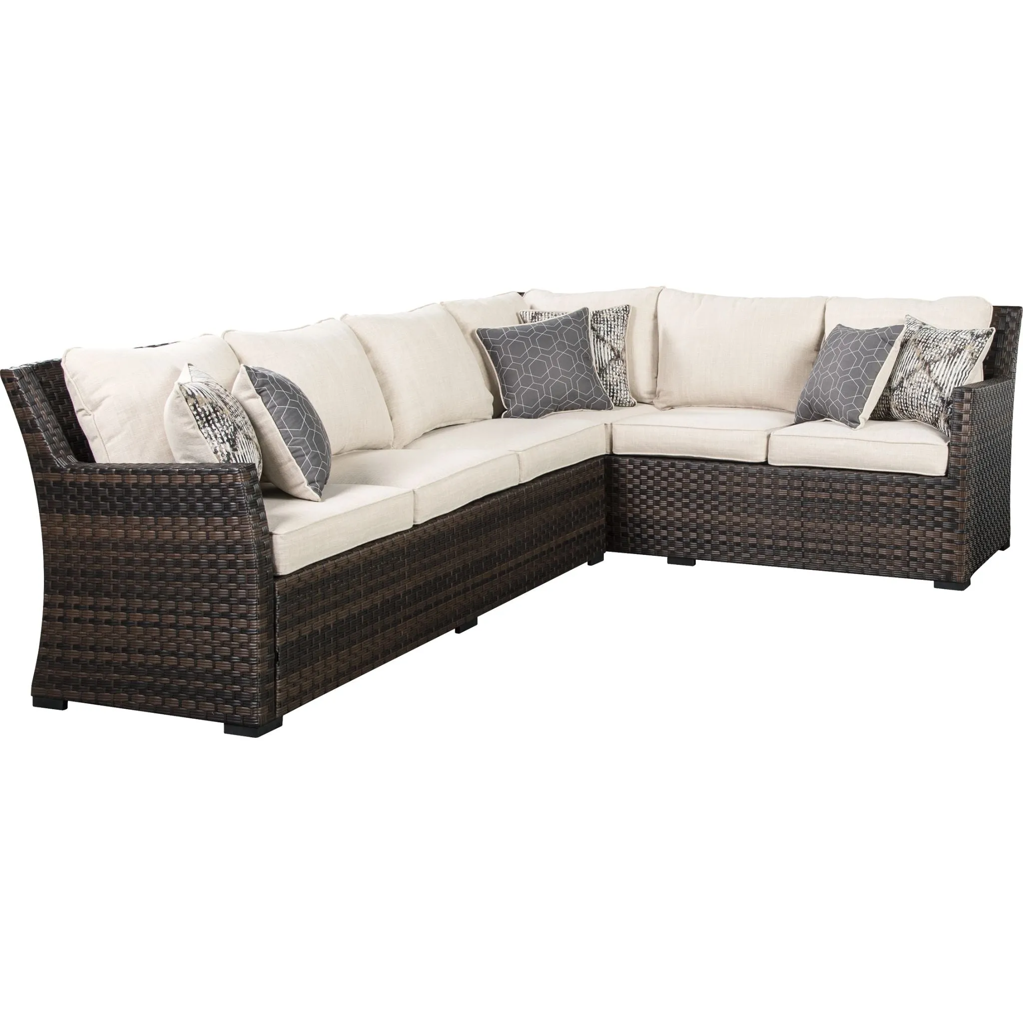 Outdoor Easy Isle Sofa Sectional & Chair w/Cushion