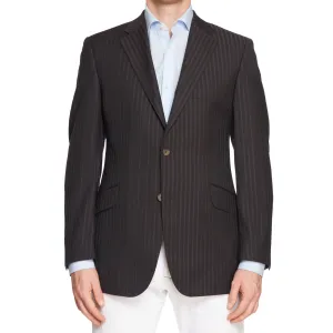 OZWALD BOATENG Black Striped Wool Jacket EU 50 NEW US 40