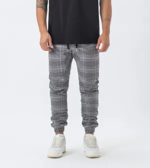 Plaid Sureshot Jogger Lt Grey/Black