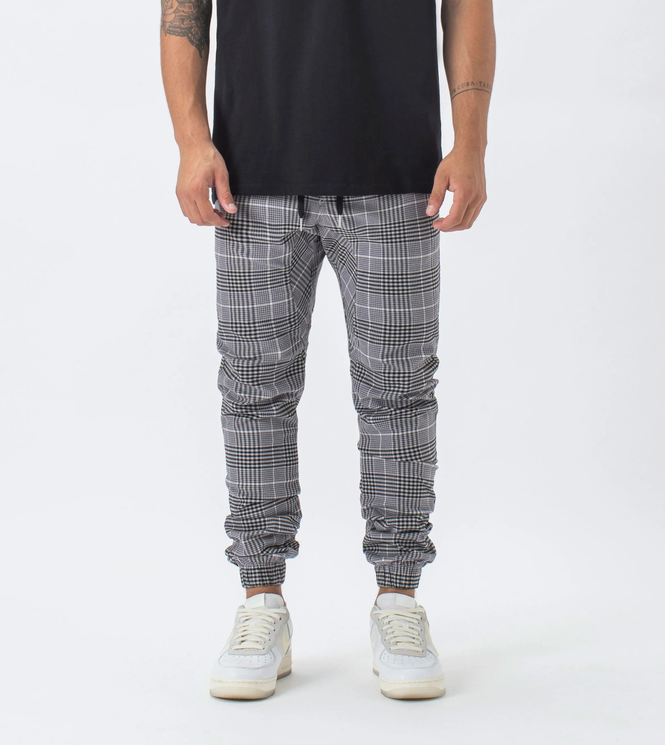 Plaid Sureshot Jogger Lt Grey/Black