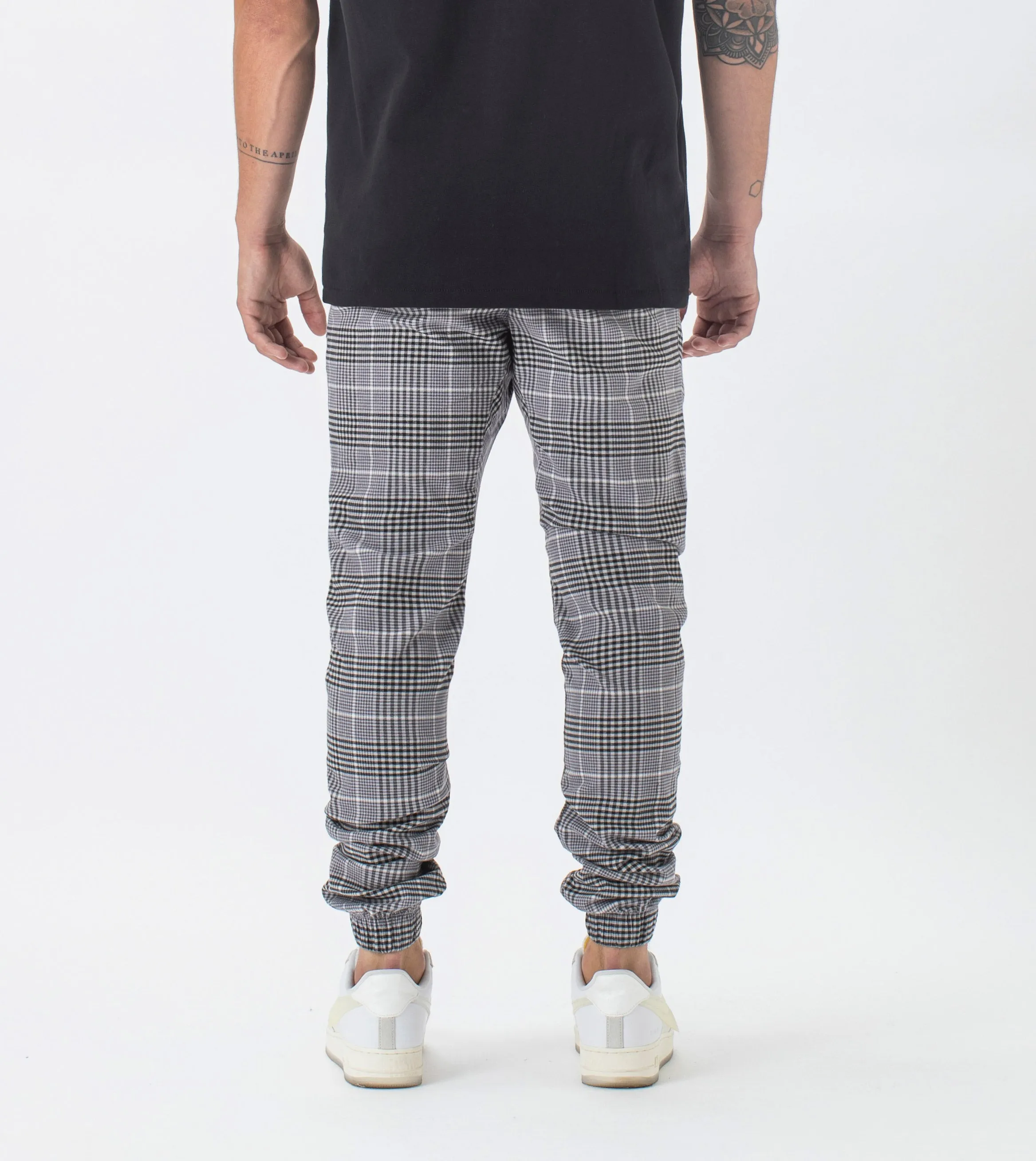 Plaid Sureshot Jogger Lt Grey/Black