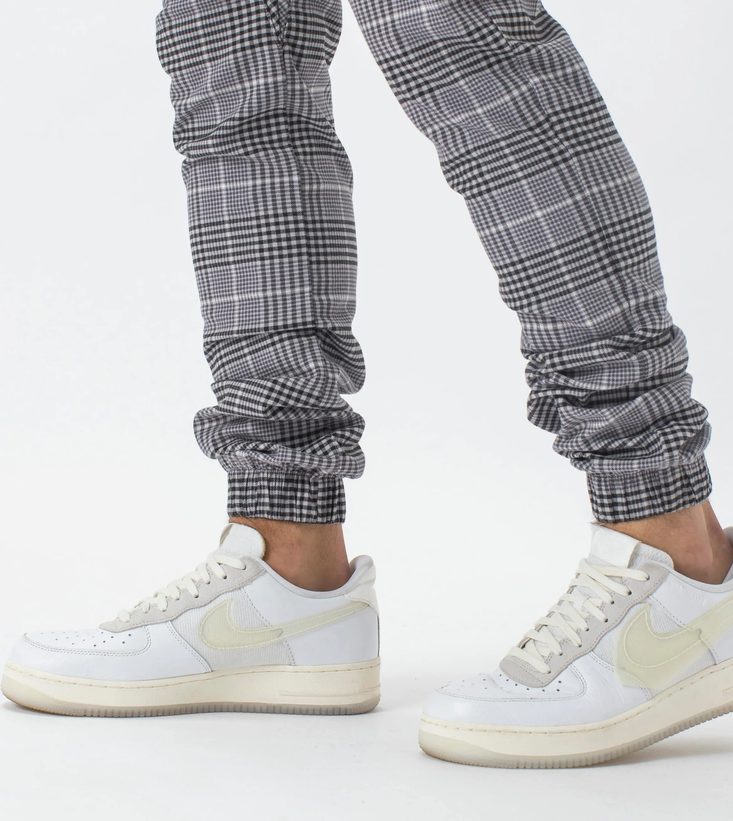 Plaid Sureshot Jogger Lt Grey/Black