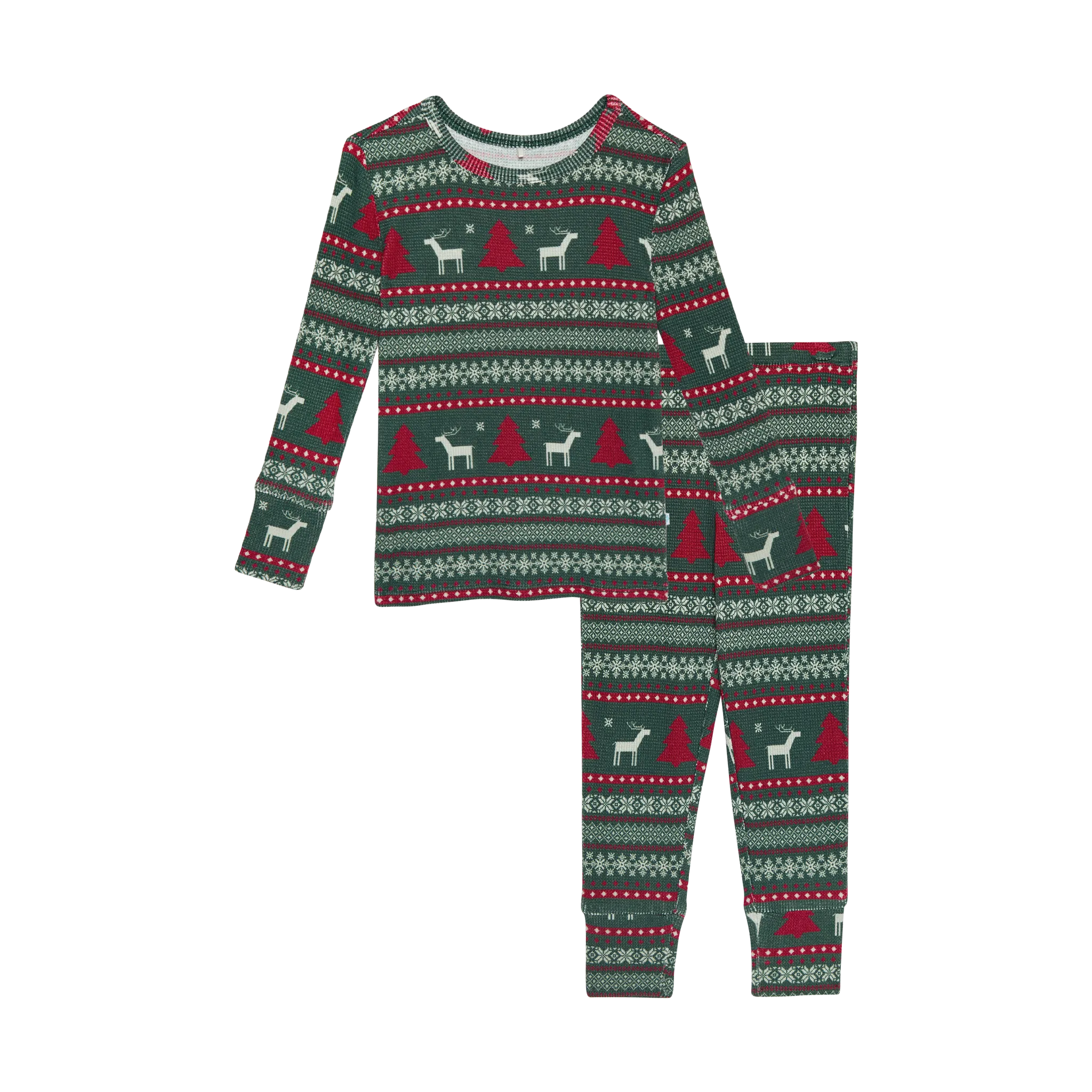 Posh Peanut Basic Long Sleeve Loungewear Pajama & Pants in Holiday Fair Isle