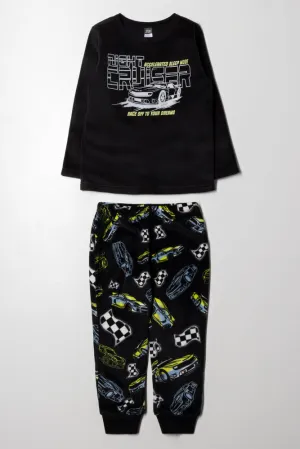 Racing Car Long Sleeve Pyjamas Black