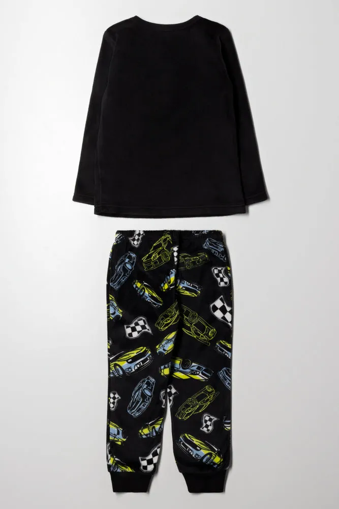 Racing Car Long Sleeve Pyjamas Black