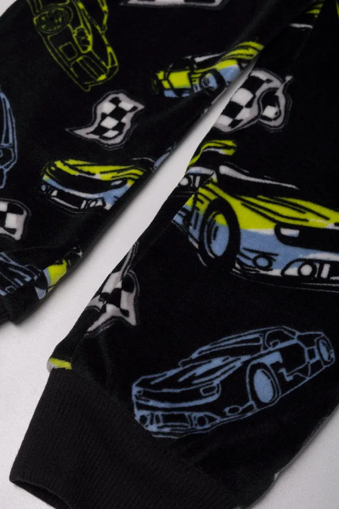 Racing Car Long Sleeve Pyjamas Black
