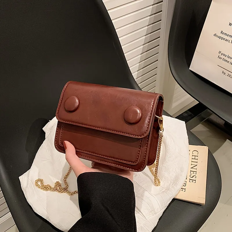 realaiot  Mini Fashion Crossbody Bag, Trendy Flap Shoulder Bag, Women's Casual Handbag & Purse For Commute