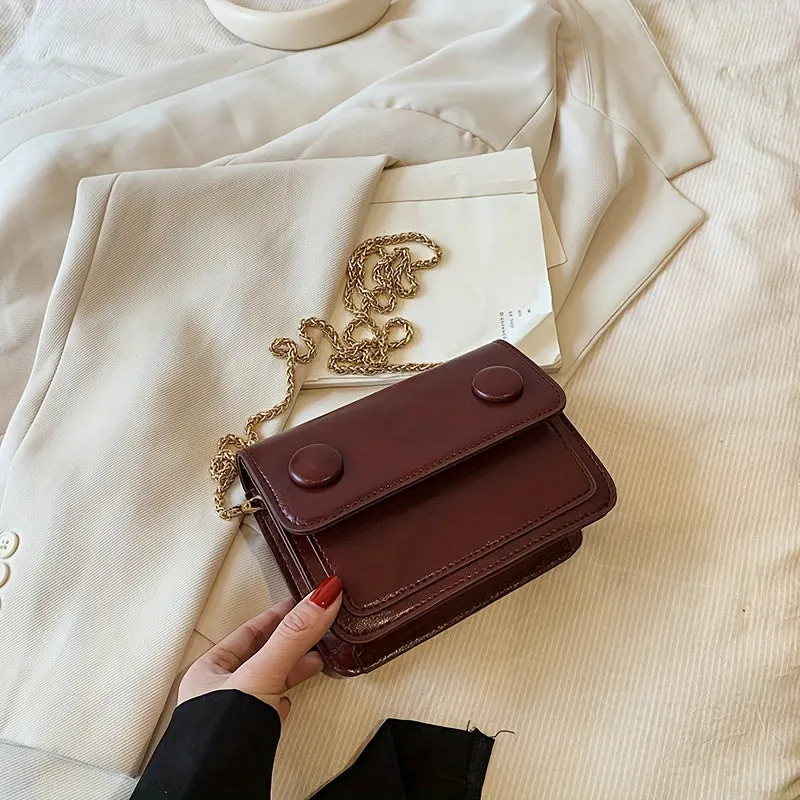 realaiot  Mini Fashion Crossbody Bag, Trendy Flap Shoulder Bag, Women's Casual Handbag & Purse For Commute