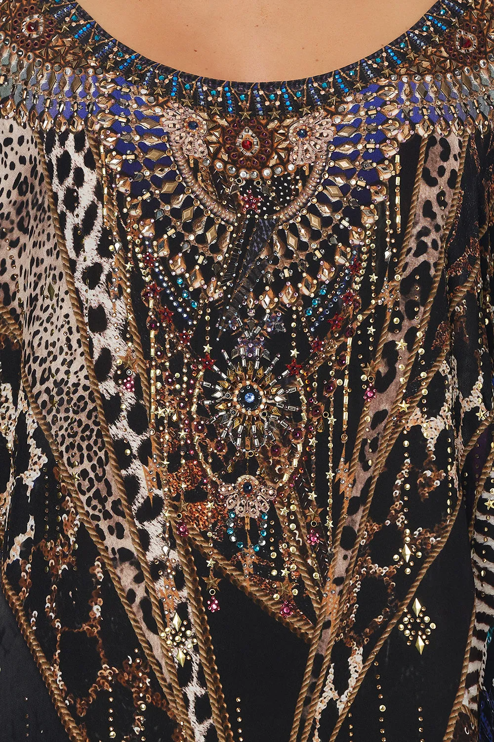 ROUND NECK KAFTAN LADY STARDUST