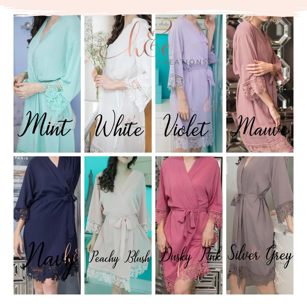 SALE! Bridesmaid Gifts, Bridesmaid Robes, Lace Robes, Cotton Robes, Getting Ready Outfits, Wedding Robes, Bridal robes, Gifts for Bride,