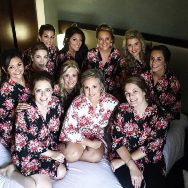 Sale! Bridesmaid Robes, Bridesmaid Gift, Floral Kimono, Set of Floral Bridesmaid Robes, Floral Kimono Robe, Bridal Party Robes,Wedding Robes