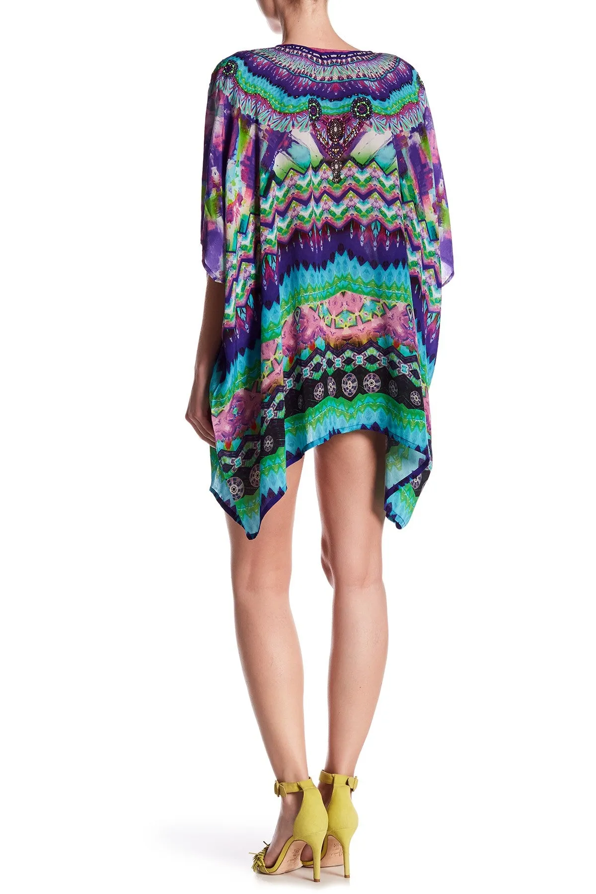 Short caftan Tops Blue