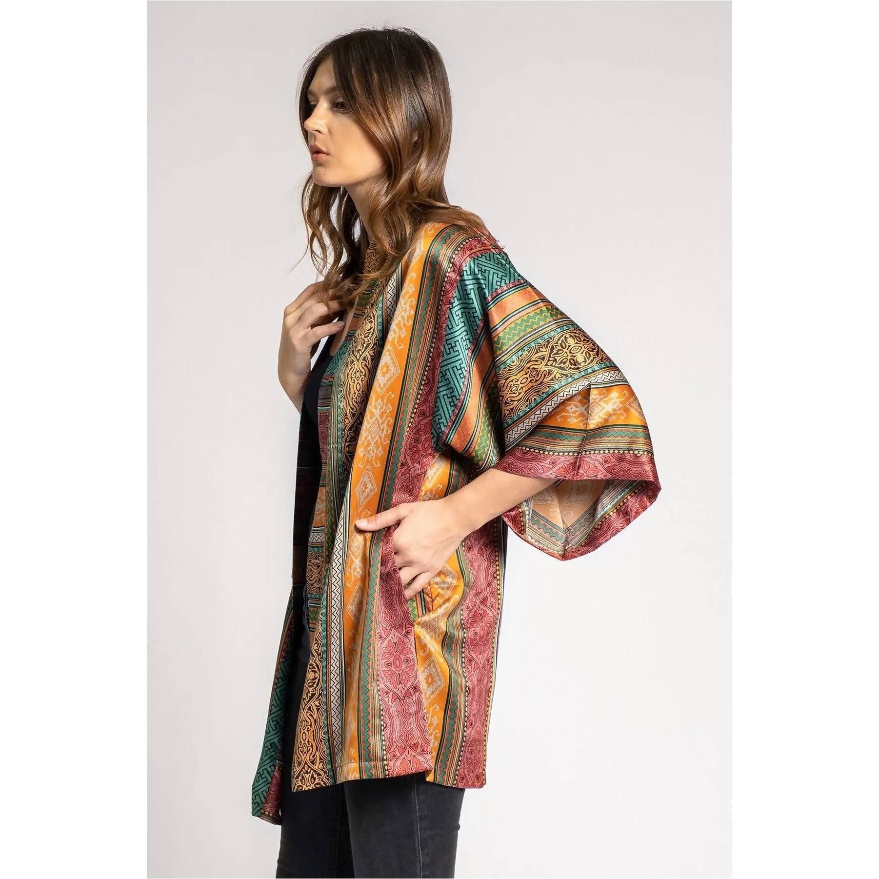 Short Silk Robe