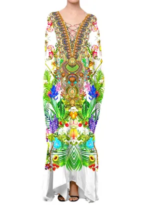 Silk Kaftan Floral Print