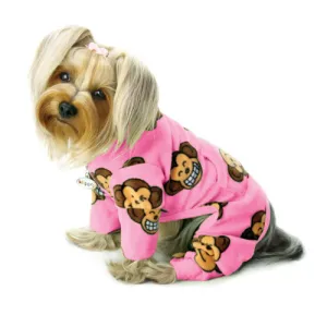 Silly Monkey Turtleneck Pajamas — Pink