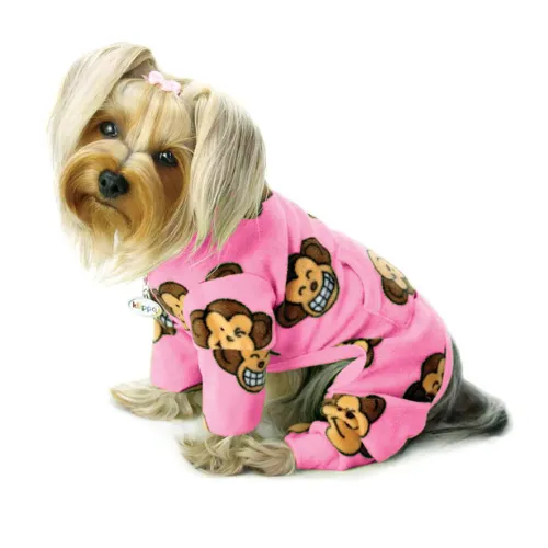 Silly Monkey Turtleneck Pajamas — Pink