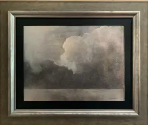 Silver Seascape Original Guerra Pigment Painting by Richard Hambleton