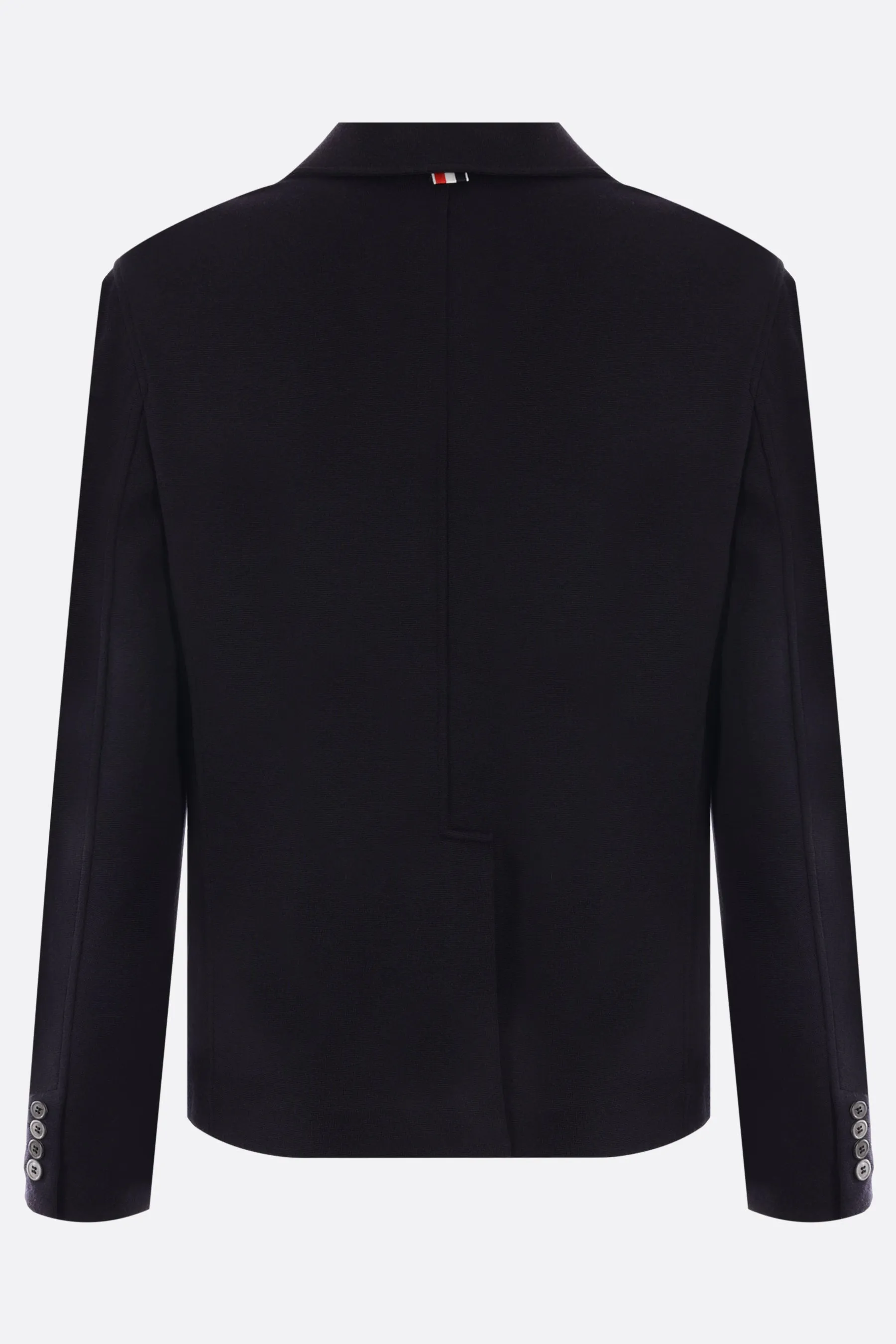 Single-breasted Striped Wool Knit Jacket