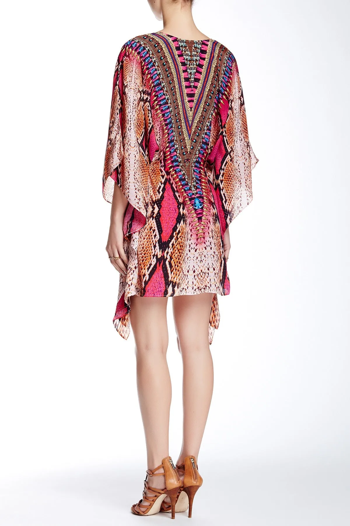 Snake Print Casual Mini Dress