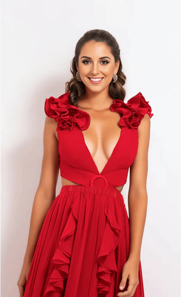 Sweet Escape Swimsuit Set: Red
