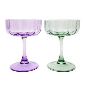 Urban | Willa Cocktail Glass purple & Green