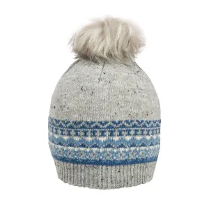 Women’s Jacquard Fair Isle Knitted Bobble Hat