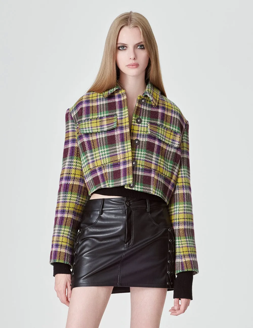 Women's Tartan Wool Jacket