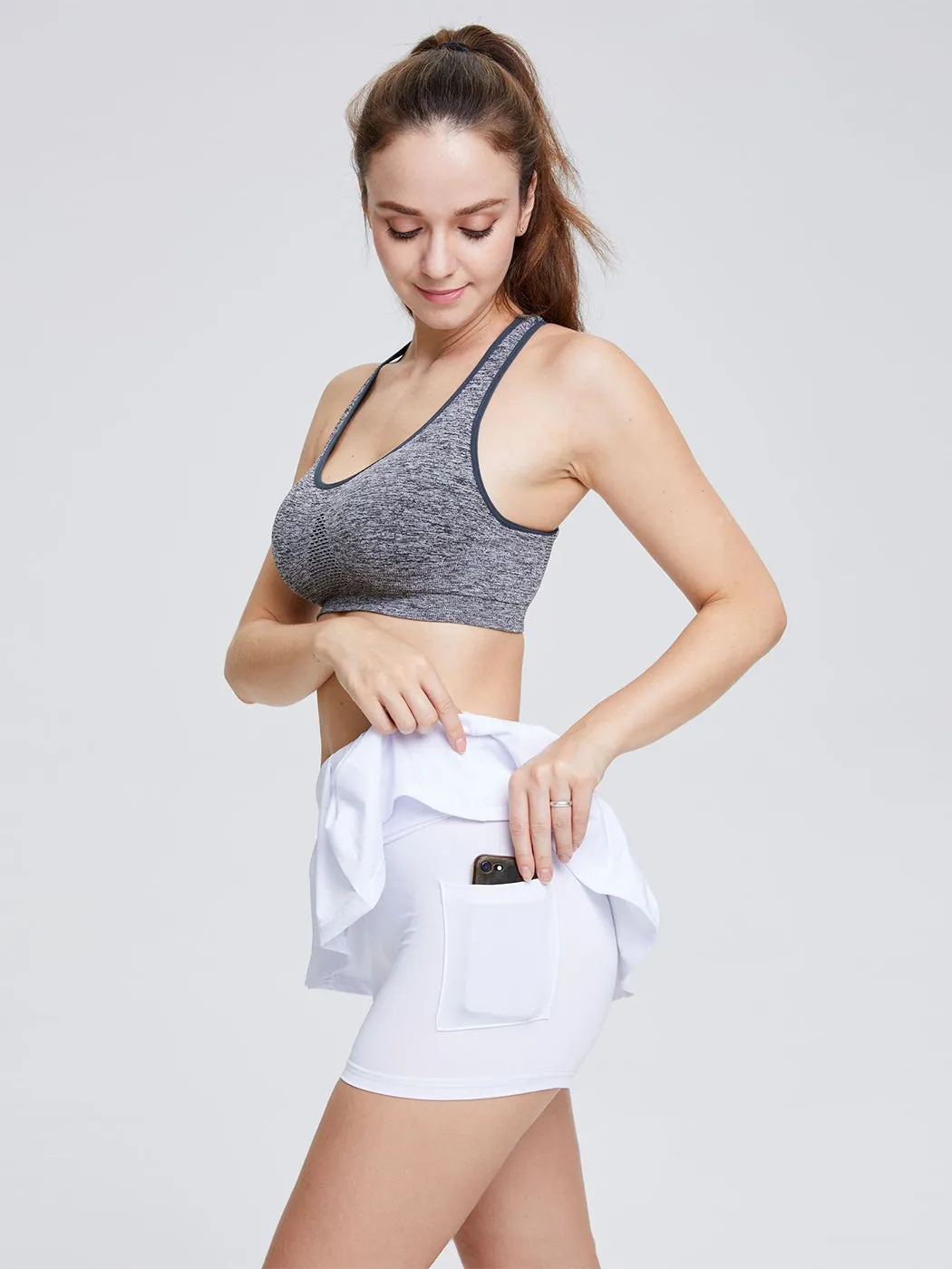 Women's Tennis Skirt Quick Dry Pleated with Pockets