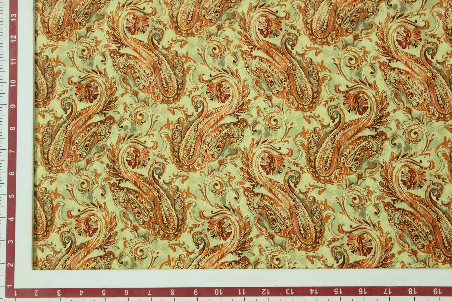 Yellow Printed Cotton Satin Fabrics Fabric